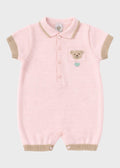 Tutina Corta Teddy Rosa EK6015/R corredino e abbigliamento neonato | NANU' BABY