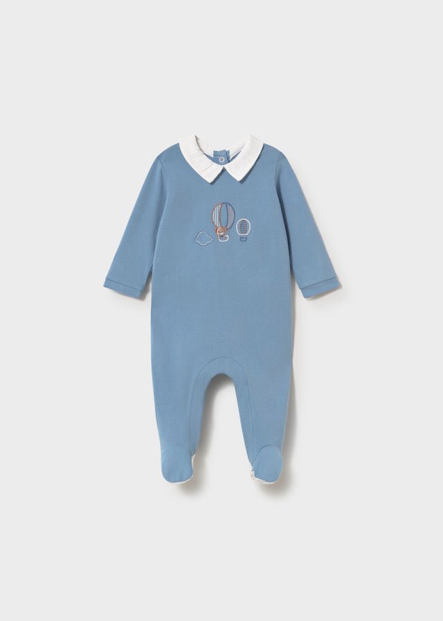 Tutina Cotone Collo Turchese 1742/78 corredino e abbigliamento neonato | NANU' BABY