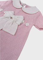 Tutina Cotone Fiocco Rosa 355 corredino e abbigliamento neonato | NANU' BABY