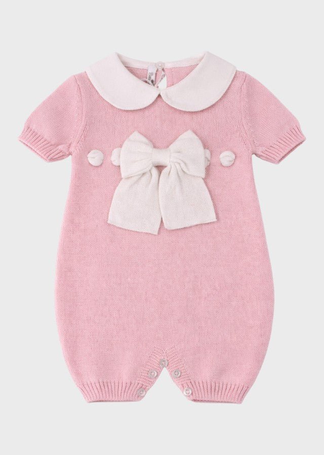 Tutina Cotone Fiocco Rosa 355 corredino e abbigliamento neonato | NANU' BABY