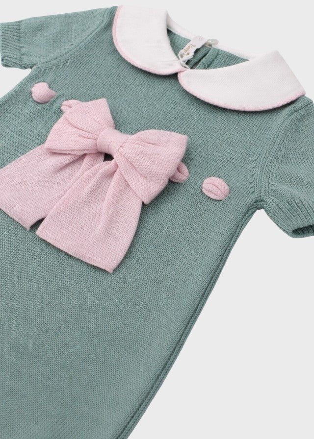 Tutina Cotone Fiocco Verde 355/V corredino e abbigliamento neonato | NANU' BABY