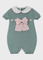 Tutina Cotone Fiocco Verde 355/V corredino e abbigliamento neonato | NANU' BABY