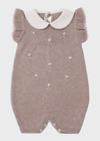 Tutina Cotone Margherite Sabbia 363 corredino e abbigliamento neonato | NANU' BABY