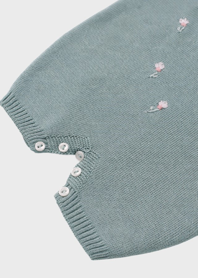 Tutina Cotone Margherite Verde 363/V corredino e abbigliamento neonato | NANU' BABY