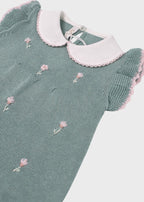Tutina Cotone Margherite Verde 363/V corredino e abbigliamento neonato | NANU' BABY