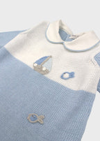 Tutina Cotone Ricami Mare DORY/TU corredino e abbigliamento neonato | NANU' BABY