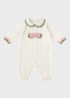 Tutina Cotone Rosa Pesco EK1810 corredino e abbigliamento neonato | NANU' BABY