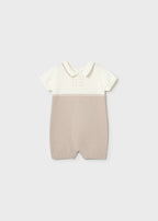 Tutina Cotone Tricot Avorio 1603/60 corredino e abbigliamento neonato | NANU' BABY