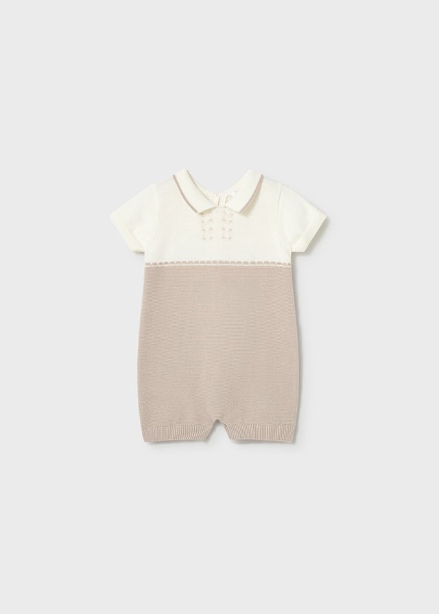 Tutina Cotone Tricot Avorio 1603/60 corredino e abbigliamento neonato | NANU' BABY