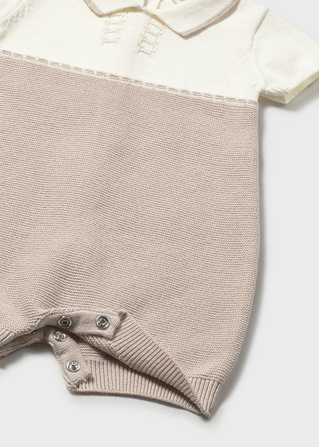 Tutina Cotone Tricot Avorio 1603/60 corredino e abbigliamento neonato | NANU' BABY