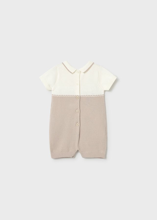 Tutina Cotone Tricot Avorio 1603/60 corredino e abbigliamento neonato | NANU' BABY