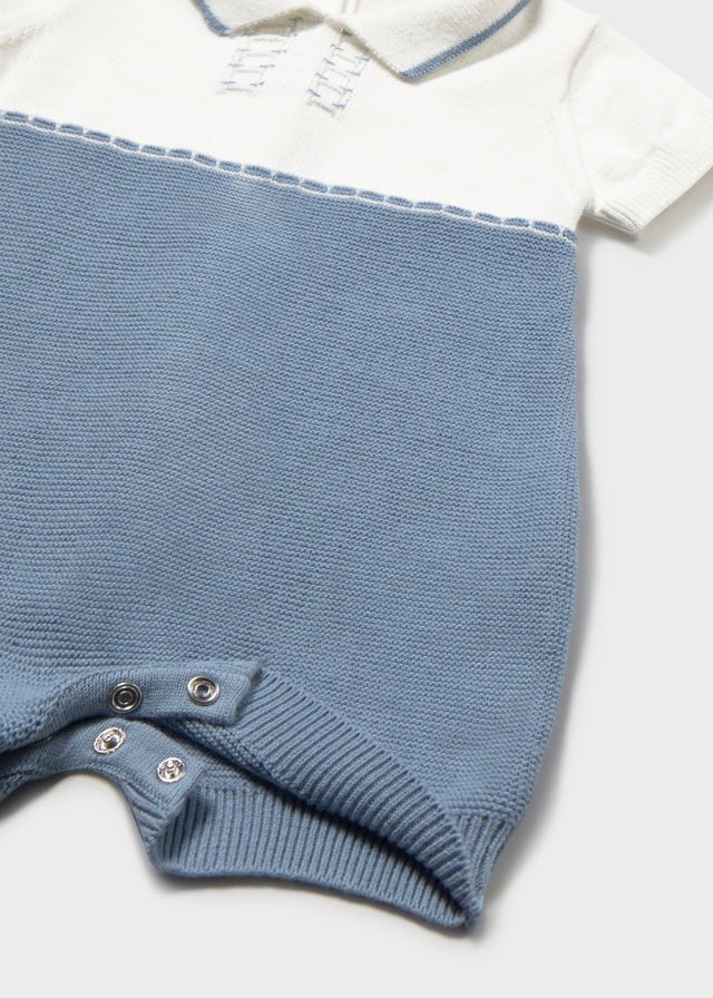 Tutina Cotone Tricot Turchese 1603/61 corredino e abbigliamento neonato | NANU' BABY