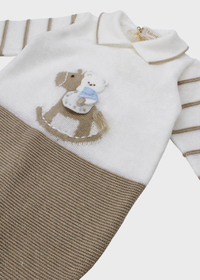 Tutina Dondolo Tortora 8046 corredino e abbigliamento neonato | NANU' BABY