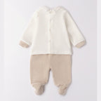 Tutina Due Pezzi Con Piede Neonato Ciniglia 3F673/112 corredino e abbigliamento neonato | NANU' BABY