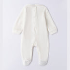 Tutina Intera Con Piede Neonato Bianco 3F671/112 corredino e abbigliamento neonato | NANU' BABY