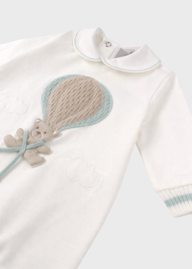 Tutina Jersey Mongolfiera Verde EK5014V corredino e abbigliamento neonato | NANU' BABY