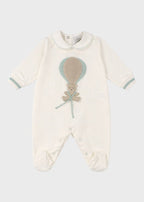 Tutina Jersey Mongolfiera Verde EK5014V corredino e abbigliamento neonato | NANU' BABY