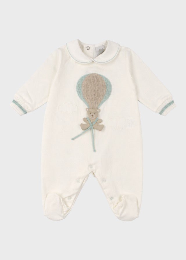 Tutina Jersey Mongolfiera Verde EK5014V corredino e abbigliamento neonato | NANU' BABY