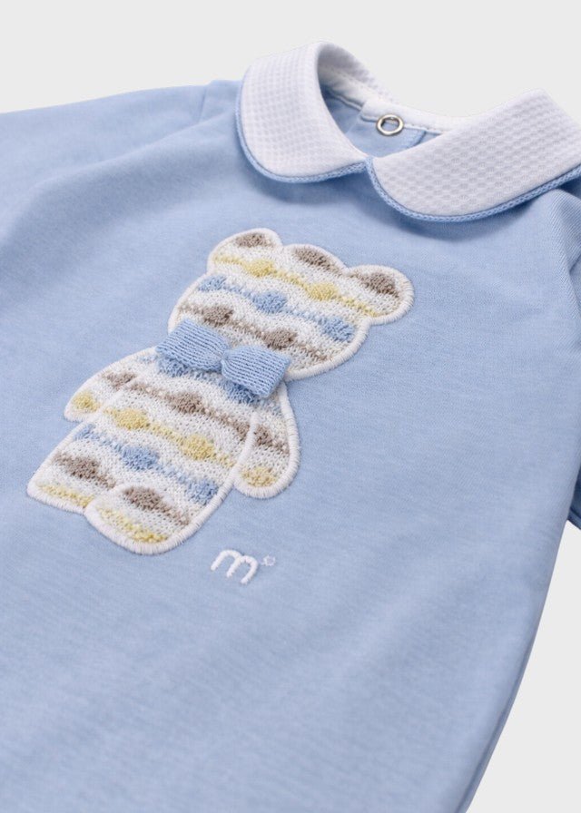 Tutina Jersey Teddy Cielo EK5214/C corredino e abbigliamento neonato | NANU' BABY