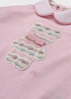 Tutina Jersey Teddy Rosa EK5214/R corredino e abbigliamento neonato | NANU' BABY