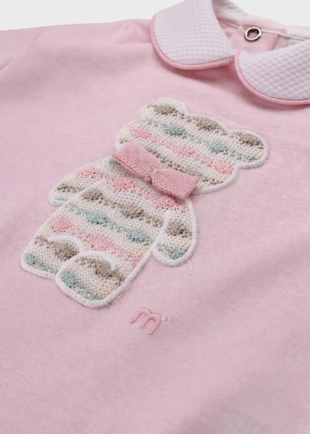 Tutina Jersey Teddy Rosa EK5214/R corredino e abbigliamento neonato | NANU' BABY
