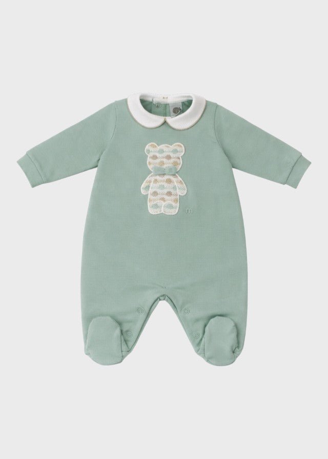 Tutina Jersey Teddy Verde EK5214/V corredino e abbigliamento neonato | NANU' BABY