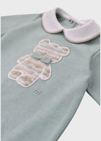 Tutina Jersey Teddy Verde EK5214/V corredino e abbigliamento neonato | NANU' BABY