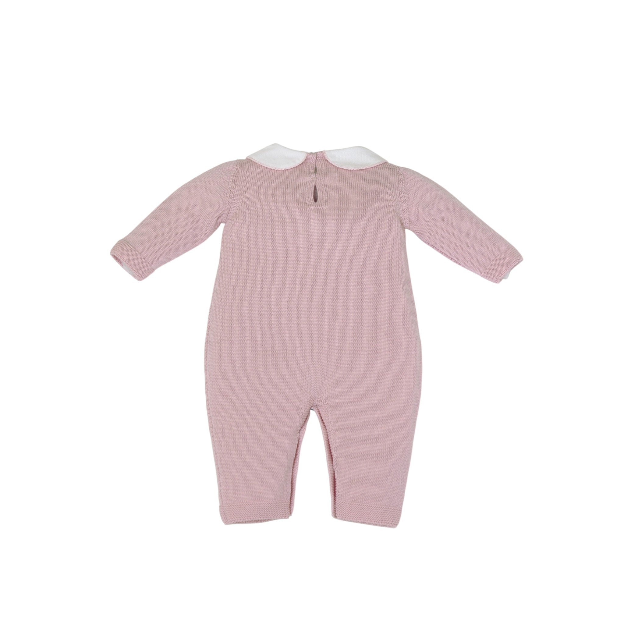 Tutina Lana Merino Fiocco Romantico 345 corredino e abbigliamento neonato | NANU' BABY
