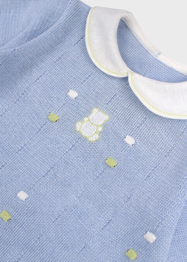 Tutina Lunga Pois Nocciolina Cielo EK5610 corredino e abbigliamento neonato | NANU' BABY