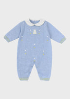 Tutina Lunga Pois Nocciolina Cielo EK5610 corredino e abbigliamento neonato | NANU' BABY