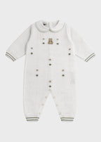 Tutina Lunga Pois Nocciolina Verde EK5610V corredino e abbigliamento neonato | NANU' BABY