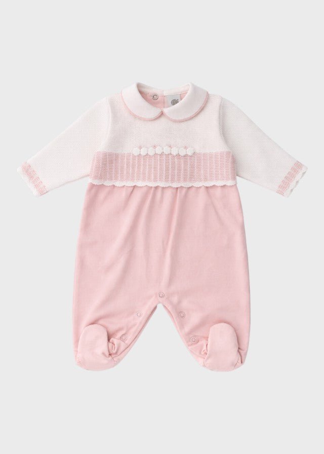 Tutina Margherite Corpetto Rosa EK2514/R corredino e abbigliamento neonato | NANU' BABY