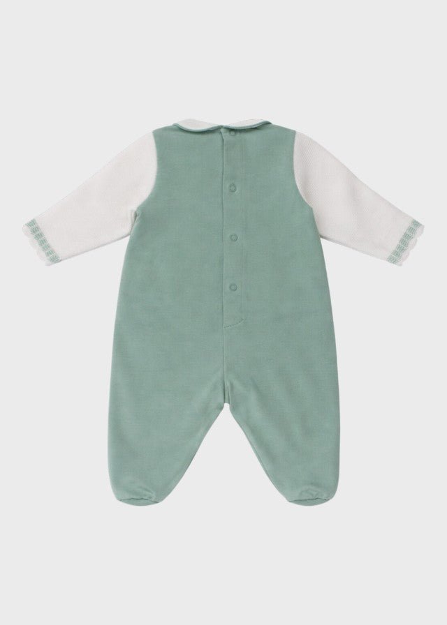 Tutina Margherite Corpetto Verde EK2514/V corredino e abbigliamento neonato | NANU' BABY