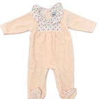 Tutina Neonata Ciniglia Arancio - BABIDU' 13901 corredino e abbigliamento neonato | NANU' BABY