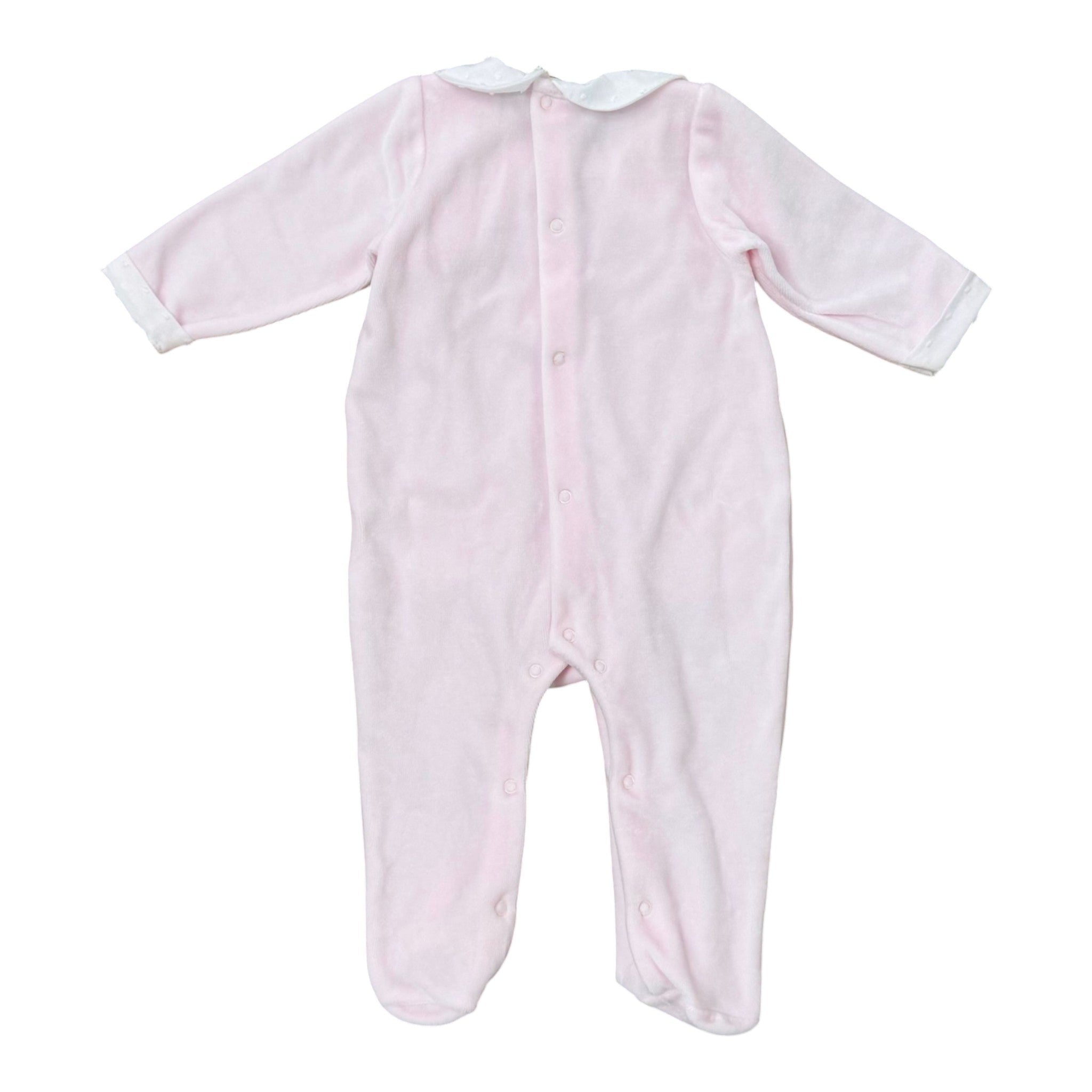 Tutina Neonata Ciniglia Rosa - BABIDU' 12906/R corredino e abbigliamento neonato | NANU' BABY