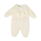 Tutina Neonata Lana Vergine 100% Vaniglia Tortora IN2410/V corredino e abbigliamento neonato | NANU' BABY