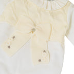 Tutina Neonata Lana Vergine 100% Vaniglia Tortora IN2414/V corredino e abbigliamento neonato | NANU' BABY
