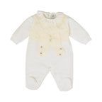 Tutina Neonata Lana Vergine 100% Vaniglia Tortora IN2414/V corredino e abbigliamento neonato | NANU' BABY
