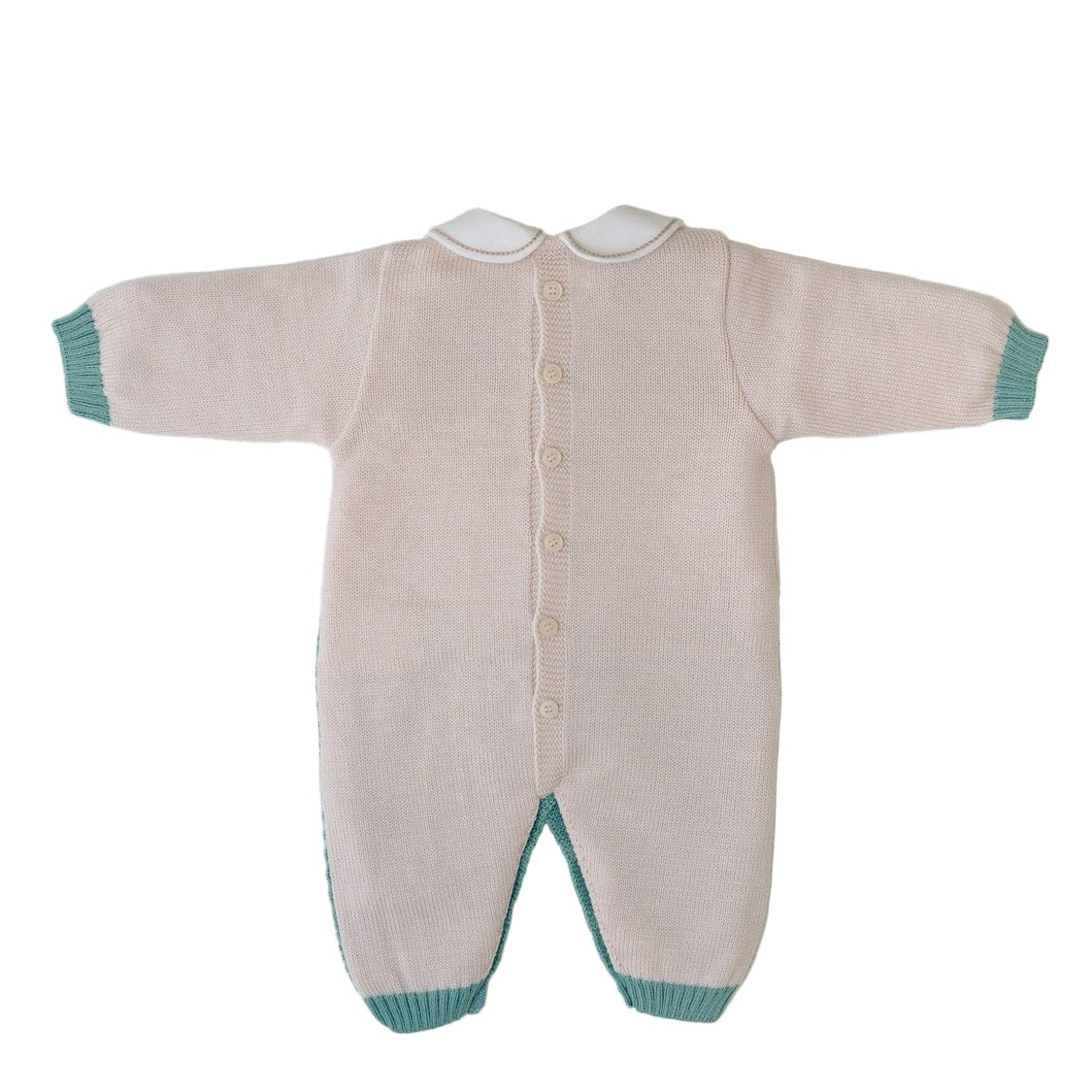 Tutina Neonato Lana Vergine 100% Natural Mongolfiera IN5710/V corredino e abbigliamento neonato | NANU' BABY