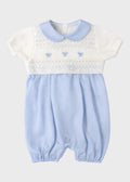 Tutina Pagliacetto Punto Smock EK6521/C corredino e abbigliamento neonato | NANU' BABY