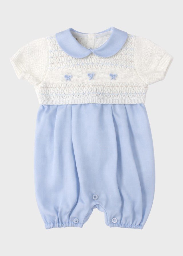 Tutina Pagliacetto Punto Smock EK6521/C corredino e abbigliamento neonato | NANU' BABY