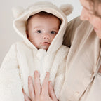 Tutina Teddy Bimba Bianco CL25094001 corredino e abbigliamento neonato | NANU' BABY
