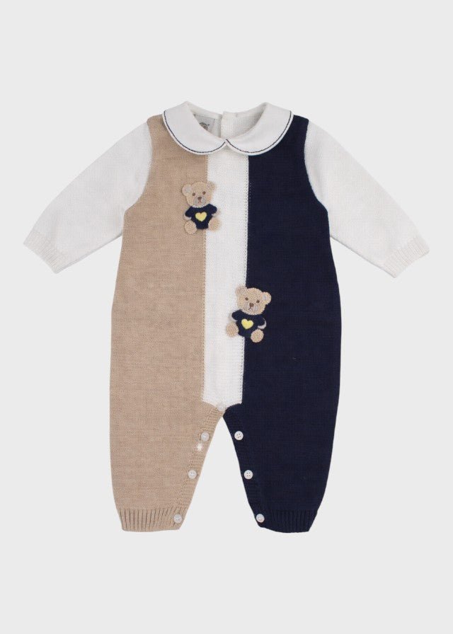 Tutina Teddy Ricamato Blu EK6010 corredino e abbigliamento neonato | NANU' BABY