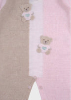 Tutina Teddy Ricamato Rosa EK6010/R corredino e abbigliamento neonato | NANU' BABY