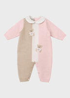 Tutina Teddy Ricamato Rosa EK6010/R corredino e abbigliamento neonato | NANU' BABY