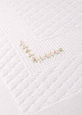 White Embroidered Flower Blanket SAIT/CO-R