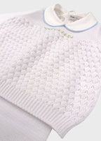 White Embroidered Flower Set SAIT/CN-C