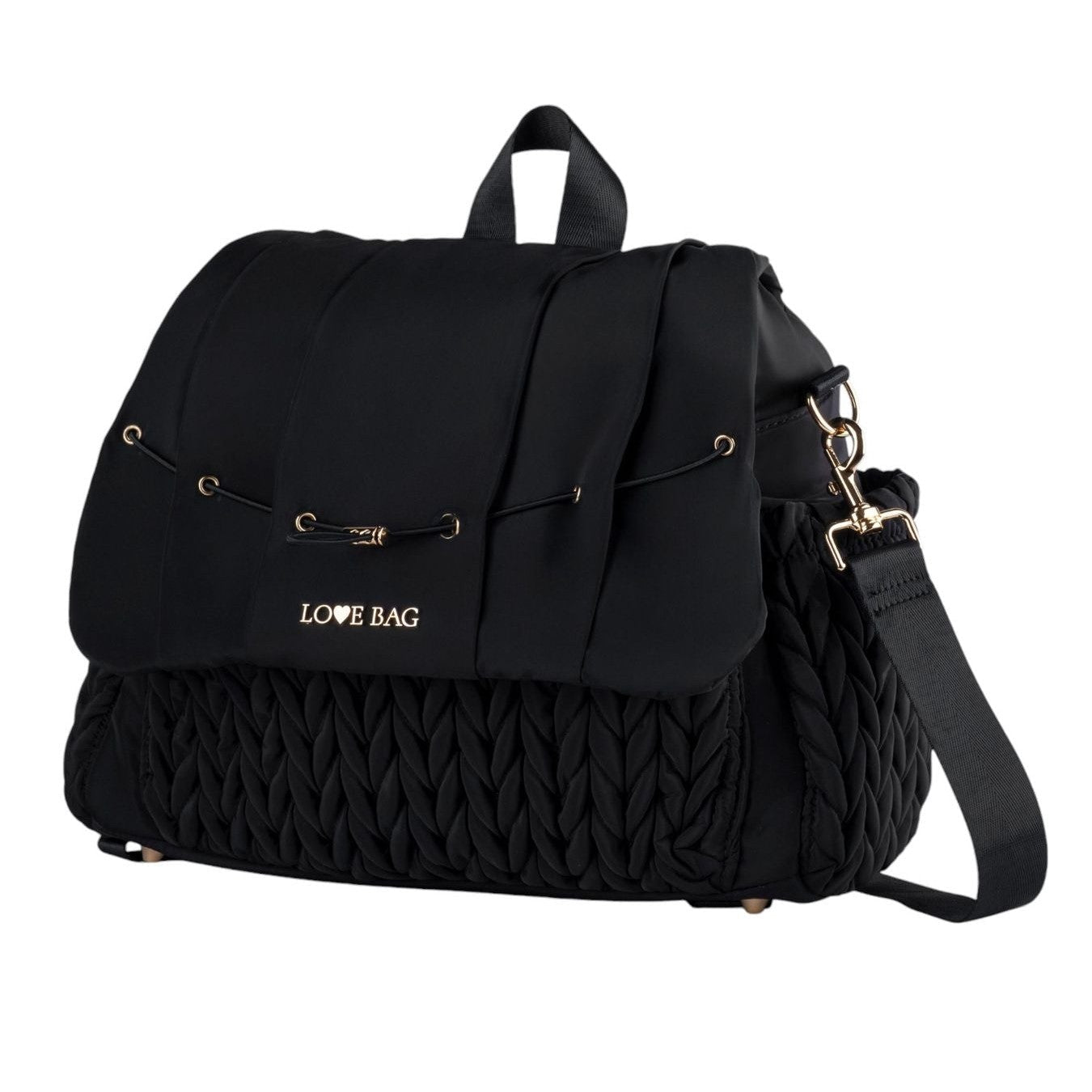 Zaino Maternità Nero LOVE BAG - Tessuto Premium corredino e abbigliamento neonato | NANU' BABY